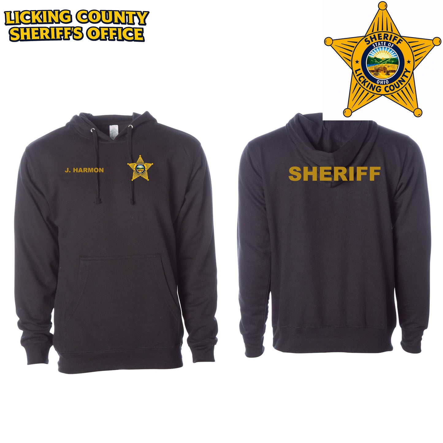 Licking County Sheriff's Office Midweight Hooded Sweatshirt